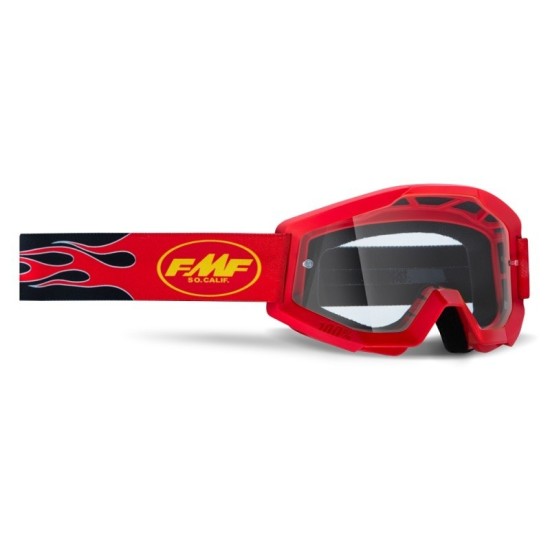 GAFAS MOTOCROSS FMF POWERCORE YOUTH FLAME RED