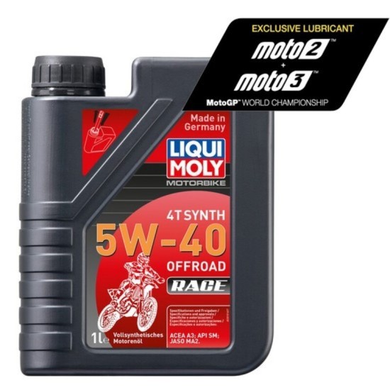 Botella 1L aceite Liqui Moly 100% sintético 5W-40 Synth 4T Offroad Race 3018