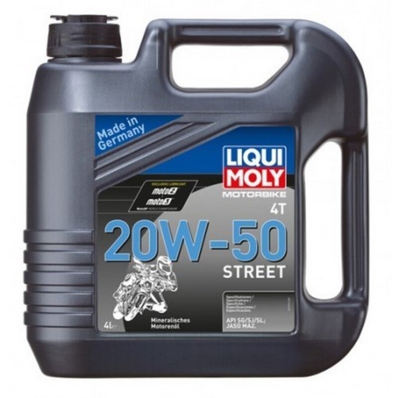 Garrafa 4L aceite Liqui Moly Motorbike 4T 20W-50 mineral Street 1696