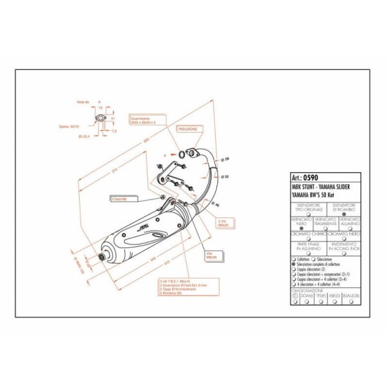 Escape Yamaha Slider / Bws next generation Kat 02-