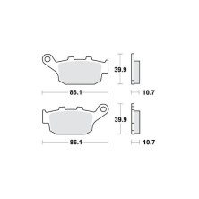 Pastillas de freno sinterizadas traseras Kawasaki Z900 TRW