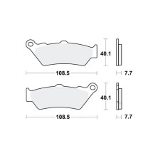 Pastillas de freno trasero BMW R 1200-1250cc GS TRW