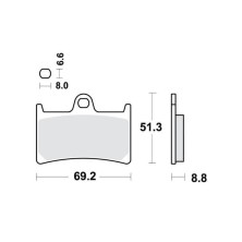 Pastillas de freno delanteras sinterizada Yamaha T-Max 500/ 530/ 560cc TRW