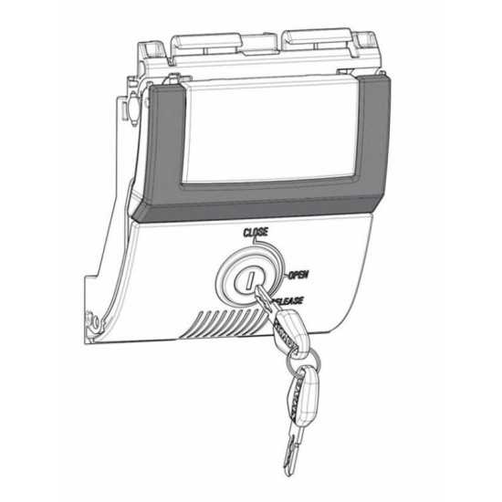 Cerradura para baúl SHAD SH48 gris titanio Cerradura para baúl SHAD SH48 gris titanio
