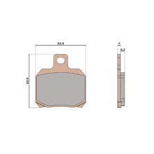 Pastillas de freno traseras Yamaha X-Max 125 Euro 3 08-16 CE Malossi MHR - Sinterizadas