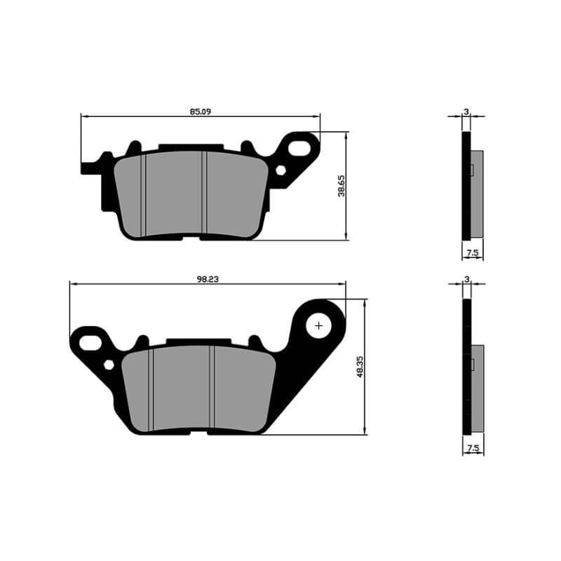 Pastillas de freno delanteras Yamaha N-Max 125/155 - Orgánico Polini