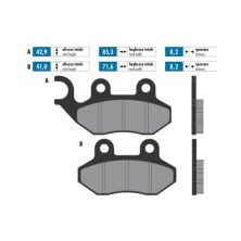 Pastillas de freno traseras Peugeot Tweet 125/150 Polini