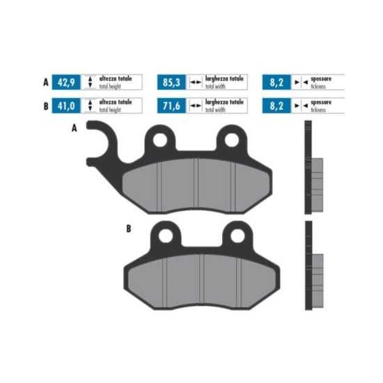 Pastillas de freno traseras Peugeot Tweet 125/150 Polini Pastillas de freno traseras Peugeot Tweet 125/150 Polini
