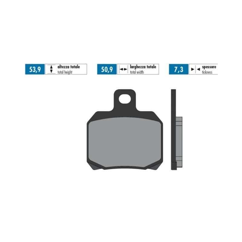 Pastillas de freno trasera Yamaha X-Max 125 / Piaggio X9 125/200/250/500 Polini