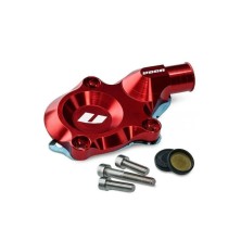 Kit Tapa Bomba De Agua CNC Minarelli AM6, Rojo / Negro Voca Kit Tapa Bomba De Agua CNC Minarelli AM6, Rojo / Negro Voca