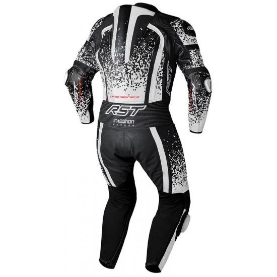 Mono De Piel Rst Pro Series Evo Airbag Ce Hombre - Blanco / Negro