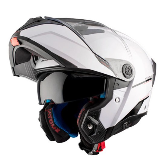 Casco Modular Atom 2 SV Bast FU404SV D5 22-06 Blanco Brillo MT