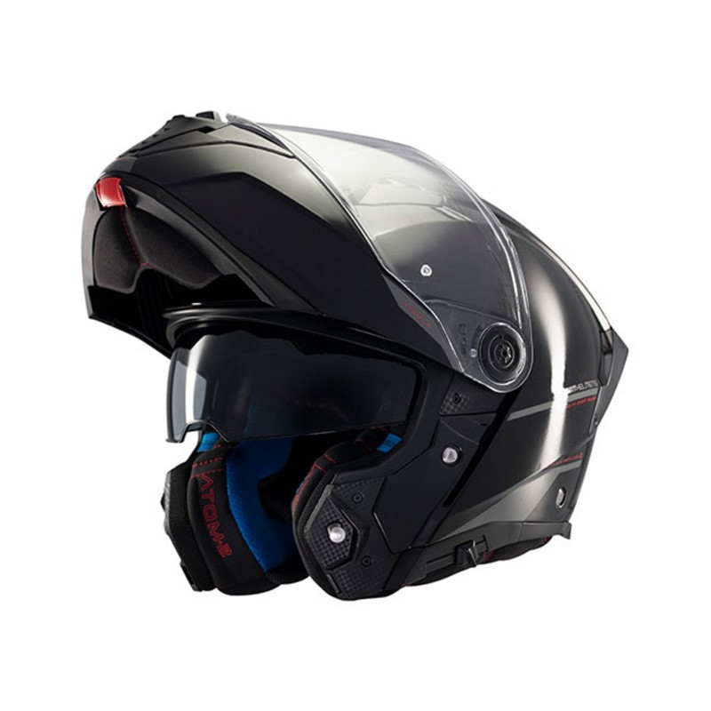 Casco Modular Atom 2 SV Bast FU404SV A1 22-06 Negro Brillo MT