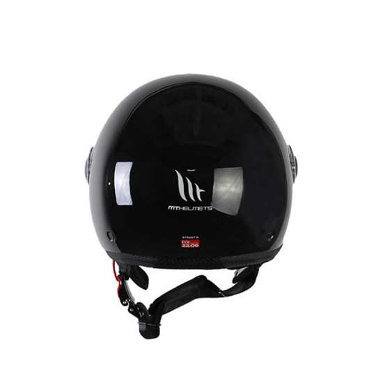 Casco Jet MT OF501B Street S Inboard C8 Negro Brillo