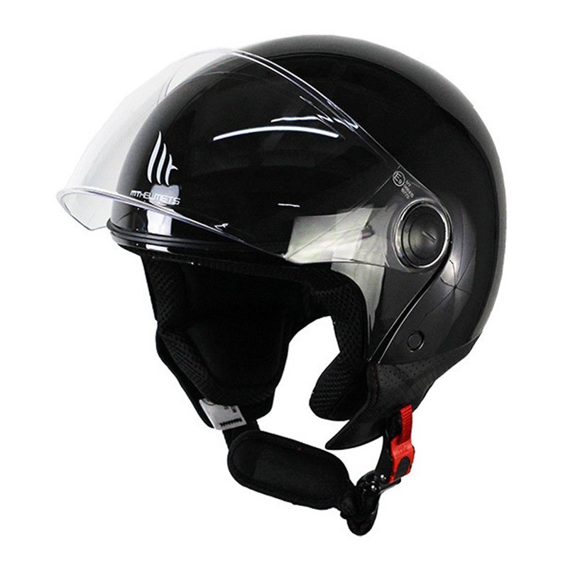 Casco Jet MT OF501B Street S Inboard C8 Negro Brillo