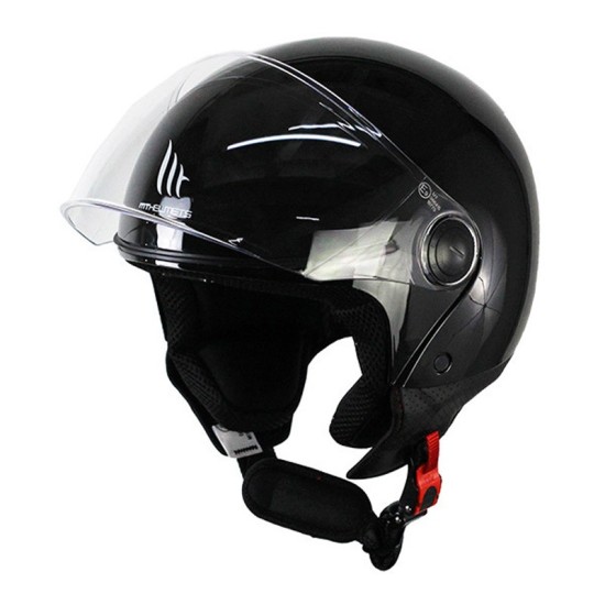 Casco Jet MT OF501B Street S Inboard C8 Negro Brillo