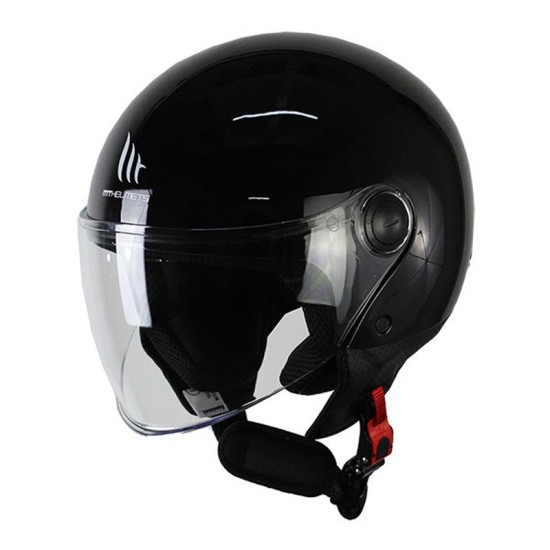 Casco Jet MT OF501B Street S Inboard C8 Negro Brillo