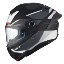 Casco Integral MT FF106B Targo S B2 Kay 22-06 Negro Gris Mate