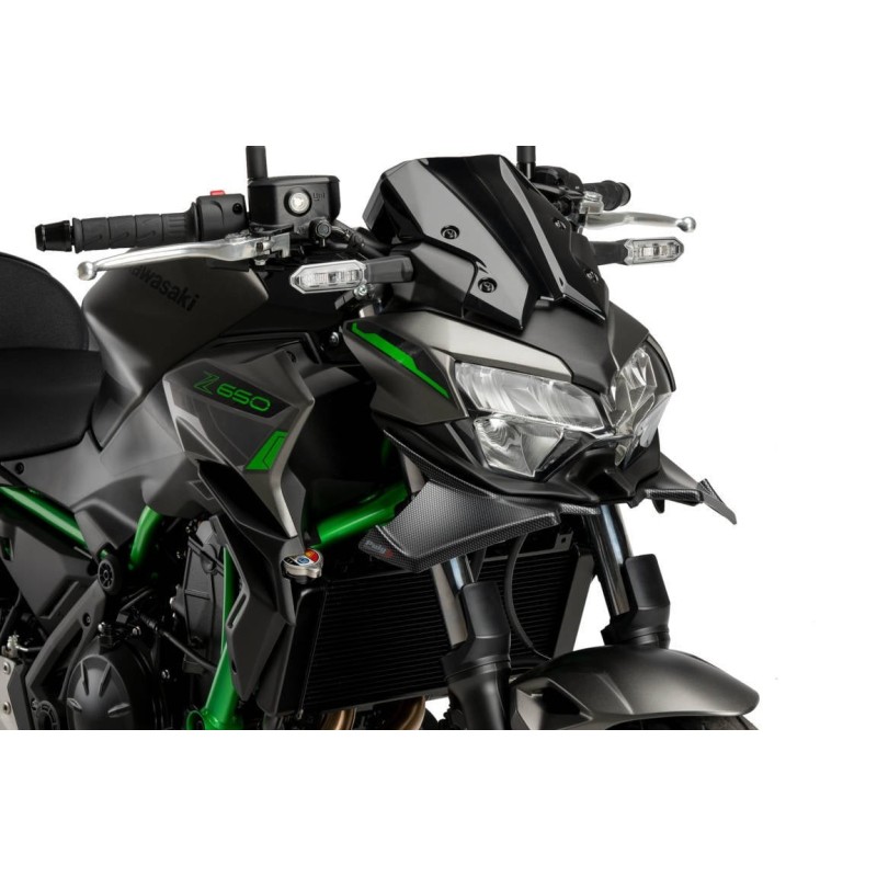 Alerón Frontal Kawasaki Z650 Simil Carbono Puig