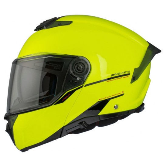 Casco Mt Helmets Atom SV A3 Amarillo Brillo