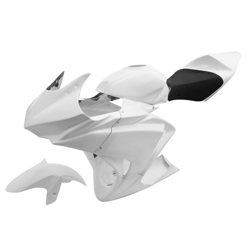 Carenado de fibra oficial competición Yamaha R3 2016-18 blanco