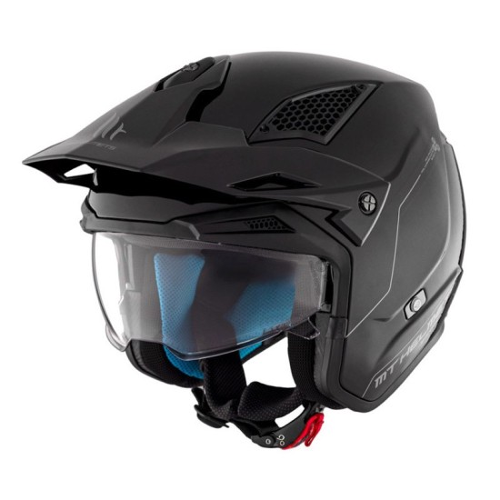 Casco TR902SV District SV Solid A1 en color Negro Brillo MT Helmets