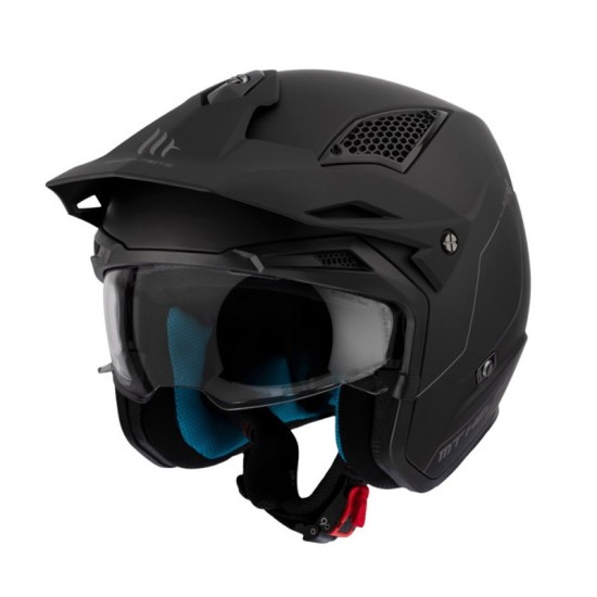 Casco TR902SV District SV Solid A1 en color Negro Mate MT Helmets