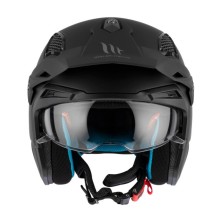 Casco TR902SV District SV Solid A1 en color Negro Mate MT Helmets