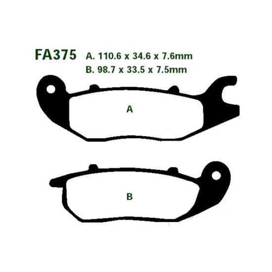 Pastillas freno delanteras sinterizadas Honda CBR 125cc varios modelos EBC