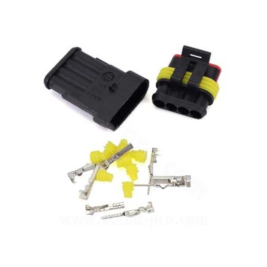 Conector macho - hembra universal 4 pines impermeable Conector macho - hembra universal 4 pines impermeable