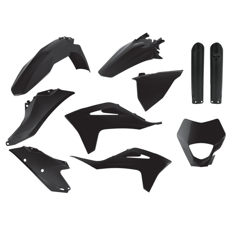 Carenado enduro Kit EC/ECF/MC/MCF (21-) Negro Polisport