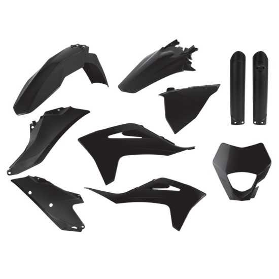 Carenado enduro Kit EC/ECF/MC/MCF (21-) Negro Polisport