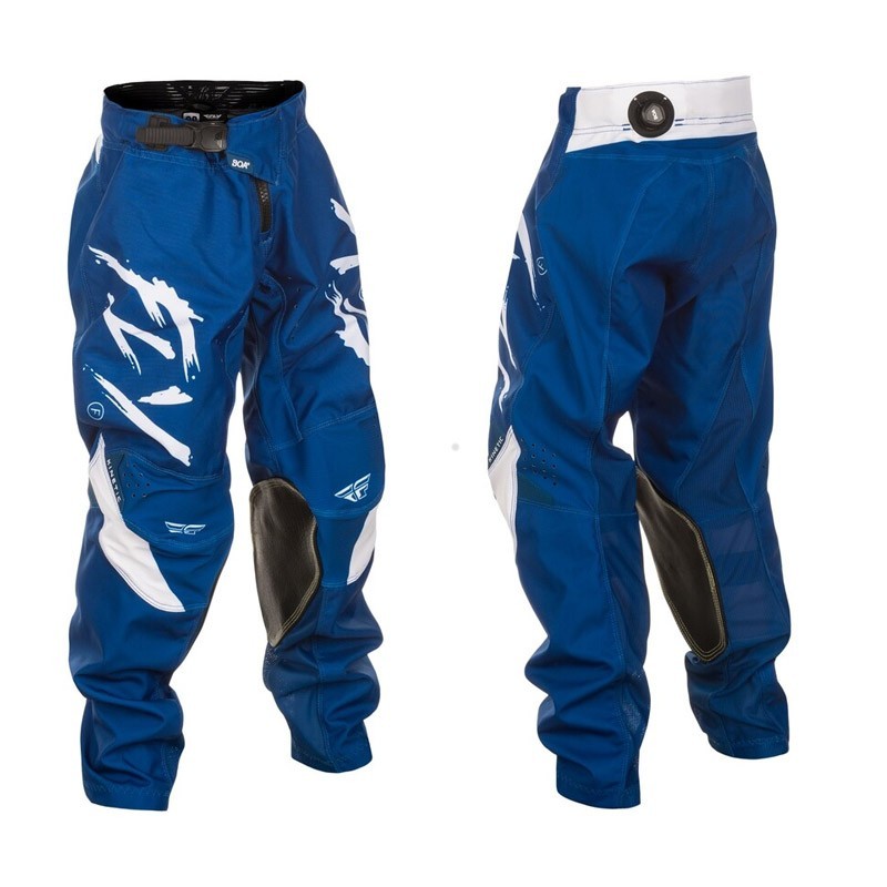 Pantalón infantil FLY RACING Kinetic Stoke azul y blanco