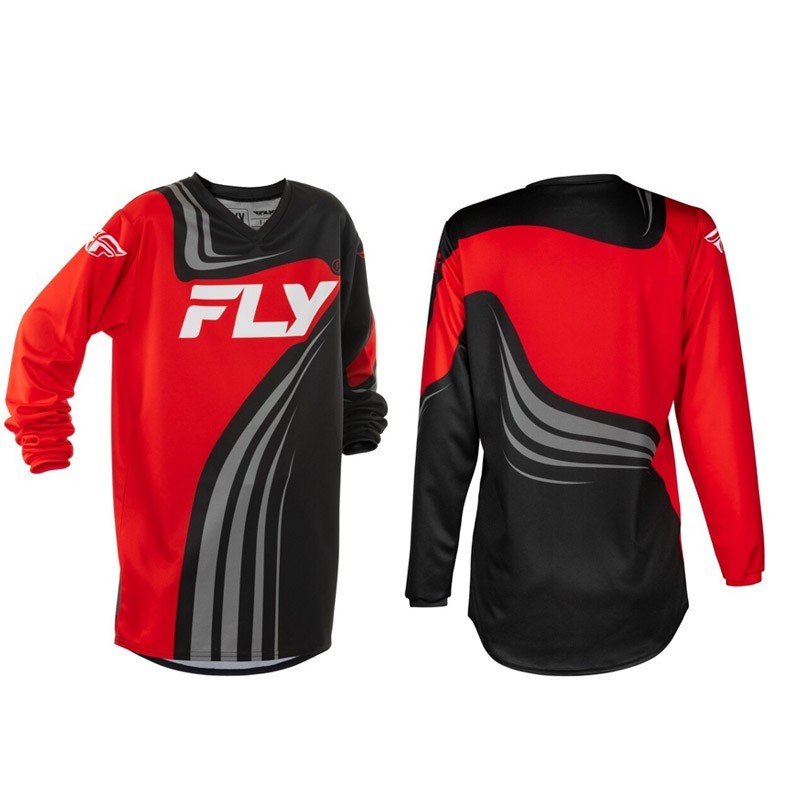 Camiseta infantil FLY RACING F-16 roja y negra