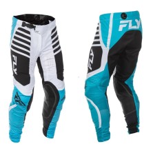 Pantalón FLY RACING lite azul, blanco y negro