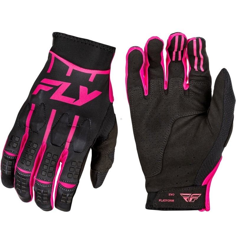 Guantes FLY RACING Evolution DST negro y rosa