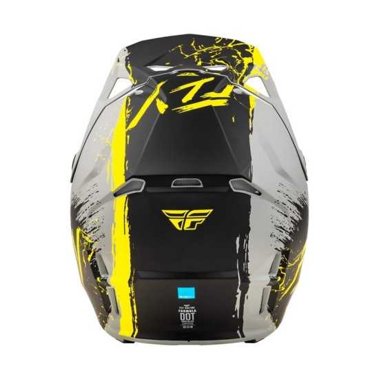 Casco FLY RACING Formula CP Manic gris mate y amarillo Casco FLY RACING Formula CP Manic gris mate y amarillo
