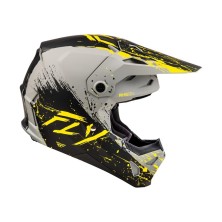 Casco FLY RACING Formula CP Manic gris mate y amarillo Casco FLY RACING Formula CP Manic gris mate y amarillo