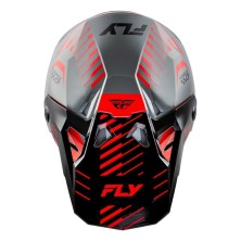 Casco FLY RACING Formula CP Slice gris, rojo y negro