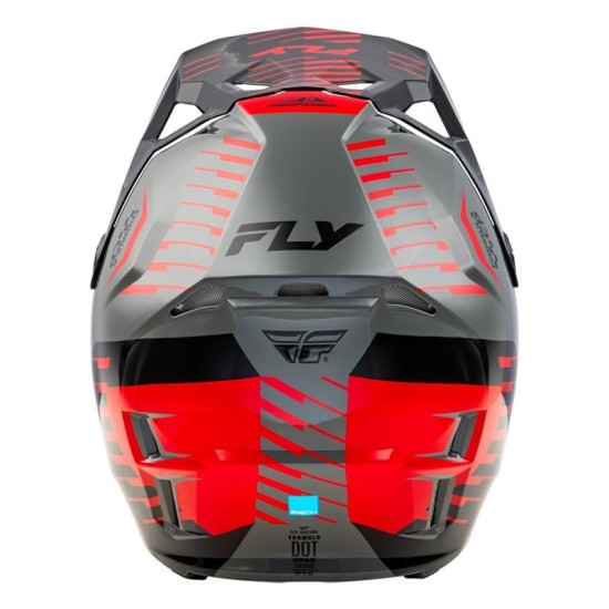 Casco FLY RACING Formula CP Slice gris, rojo y negro