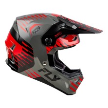 Casco FLY RACING Formula CP Slice gris, rojo y negro