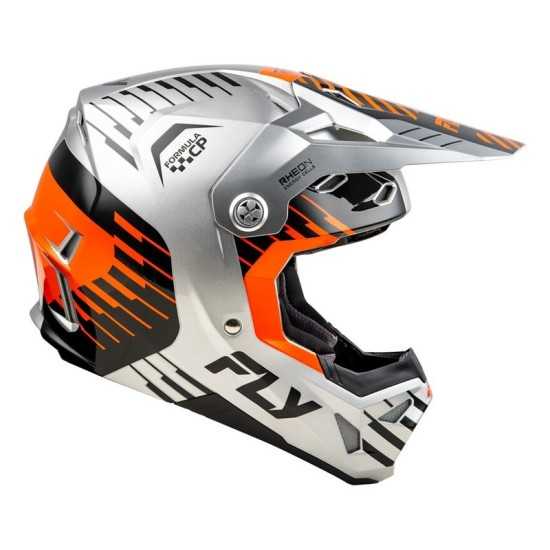 Casco FLY RACING Formula CP gris, naranja y negro Casco FLY RACING Formula CP gris, naranja y negro