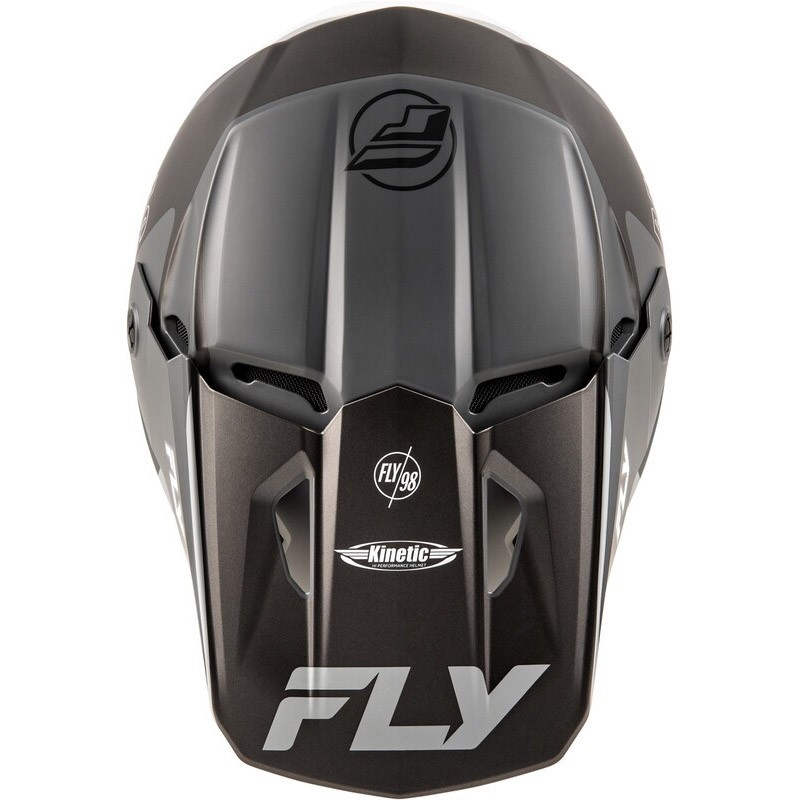 Casco FLY RACING Kinetic Rally gris mate y negro