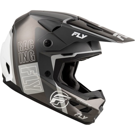 Casco FLY RACING Kinetic Rally gris mate y negro