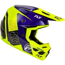 Casco Motocross FLY RACING Kinetic Rally amarillo y azul