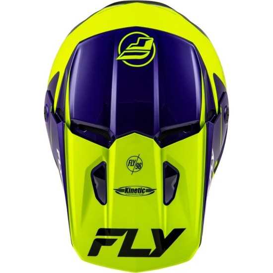 Casco Motocross FLY RACING Kinetic Rally amarillo y azul