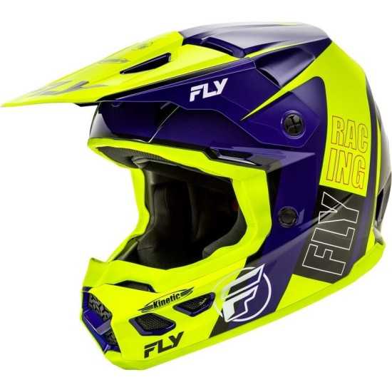 Casco FLY RACING Kinetic Rally amarillo y azul Casco FLY RACING Kinetic Rally amarillo y azul