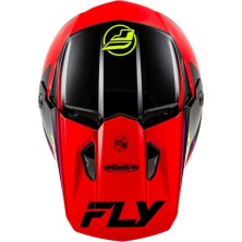 Casco FLY RACING Kinetic Rally rojo negro y blanco