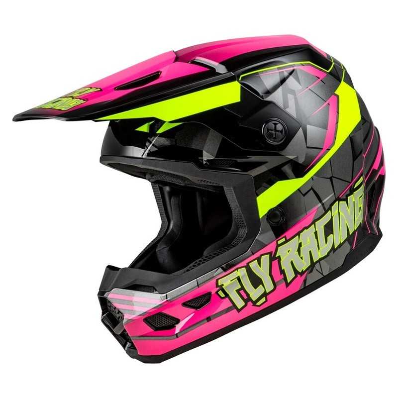 Casco infantil FLY RACING Kinetic Scorched rosa neon