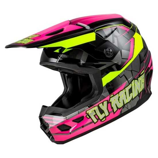 Casco infantil FLY RACING Kinetic Scorched rosa neon Casco infantil FLY RACING Kinetic Scorched rosa neon